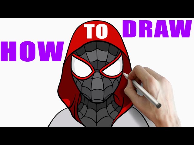 How to Draw a Miles Morales Spider Man | Marvel Arts Easy