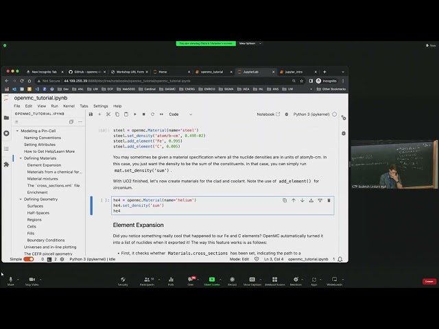Hands-on OpenMC - Setting up a simple model