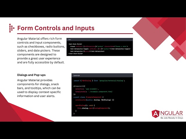 Angular Material UI Components: A Deep Dive | Chapter 9.4/10: Advanced Topics in Angular