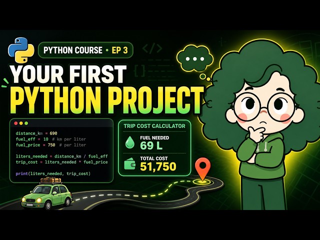 Build Your First Python Project! 🚗 Trip Cost Calculator | Python Course Ep. 3