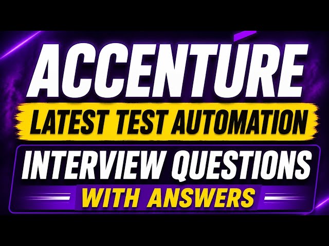 ACCENTURE QA Automation Testing Interview Preparation 🔥 #testing #automationtesting #softwaretesting