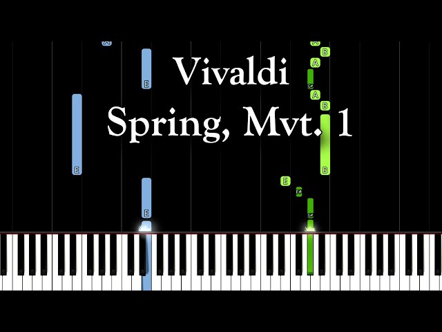 Vivaldi - Spring (from The Four Seasons) [Easy Piano Tutorial]