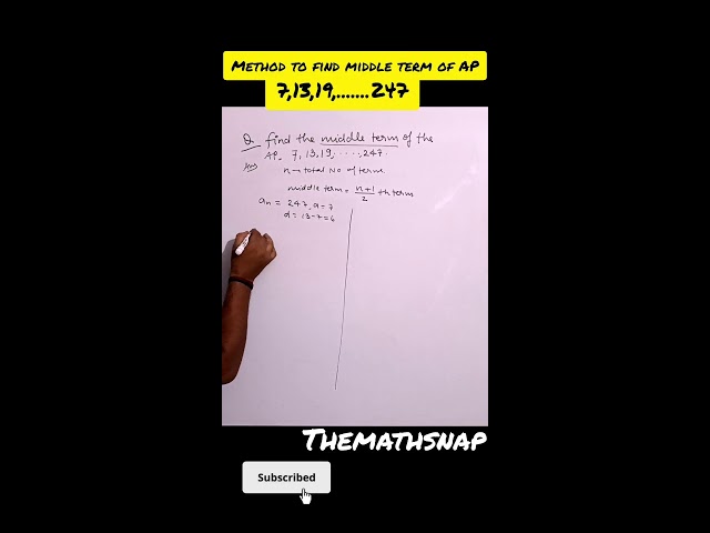 Arithmetic progression|  Themathsnap  |