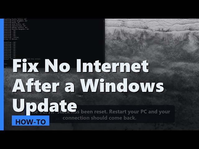 Fix No Internet After a Windows Update (Reset TCP/IP Stack)
