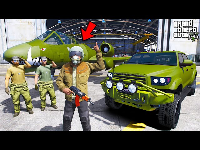 Franklin Joins the AIRFORCE and Becomes a FIGHTER PILOT in GTA 5!