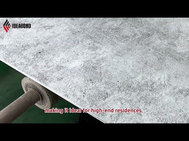 IDEABOND New Stone Color ACP: Anti-Scratch Black Gray Marble & Anti-Scratch White Rock