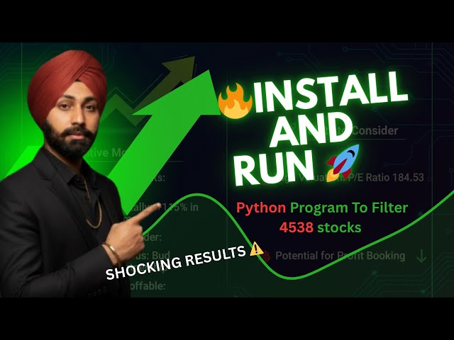 🔥 Install & Run! Python Stock Filter Program Setup Guide For Beginners (4538 Stocks Live Demo)