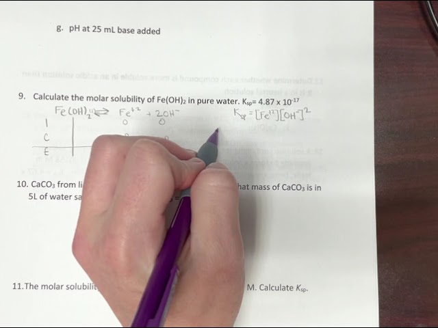 Aqueous Ionic Equilibria Practice #9