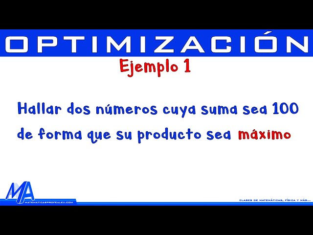 Optimization | Example 1 | Maximum Product