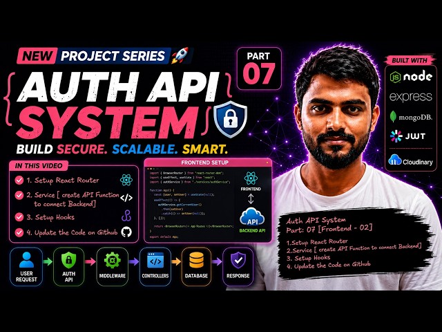Build Auth API System | React Router, API Services & Hooks Setup | Part 07