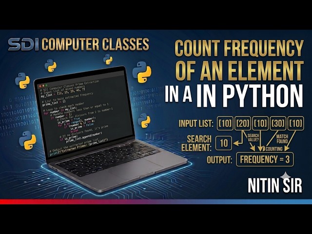 Python List Program-16. Enter n Element List & Count Frequency of an Element in List #nitin_sir #sdi