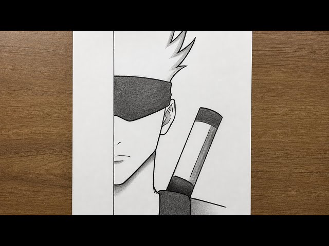 How to Draw Gojo Satoru Half Face | Easy Step by Step Drawing