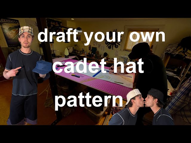 How to Draft a Cadet Hat Pattern (to your head)