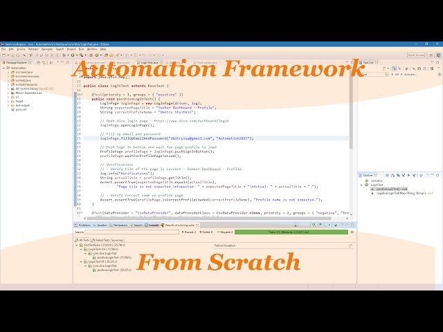Selenium webdriver test framework from scratch - 0 - Intro