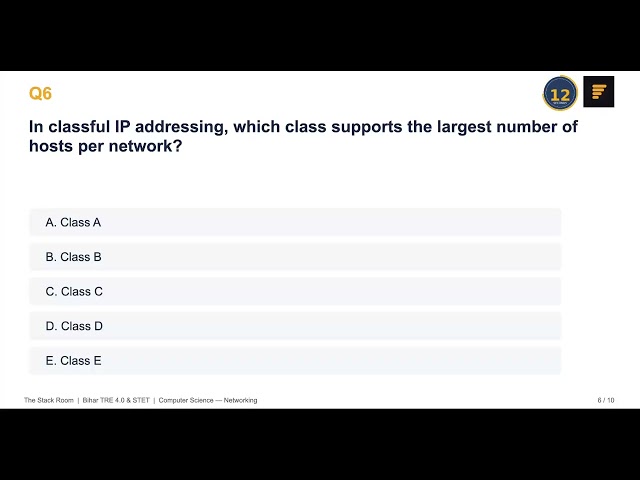 Bihar TRE 4.0 Computer Science | Networking MCQs | Can You Score 10/10?