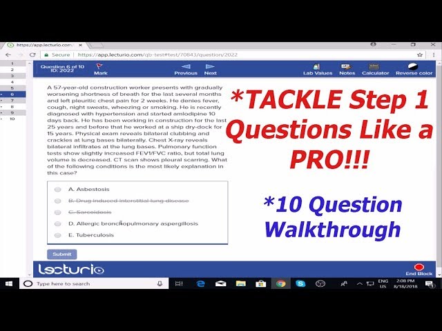 USMLE Step 1 Questions - How to Answer (Like a PRO!) 2018 [THOUGHT PROCESS]