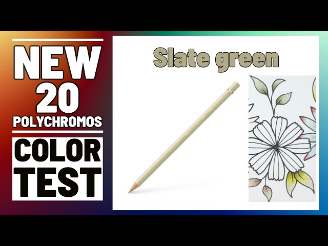 New Polychromos Pencils Review and Test - Slate Green