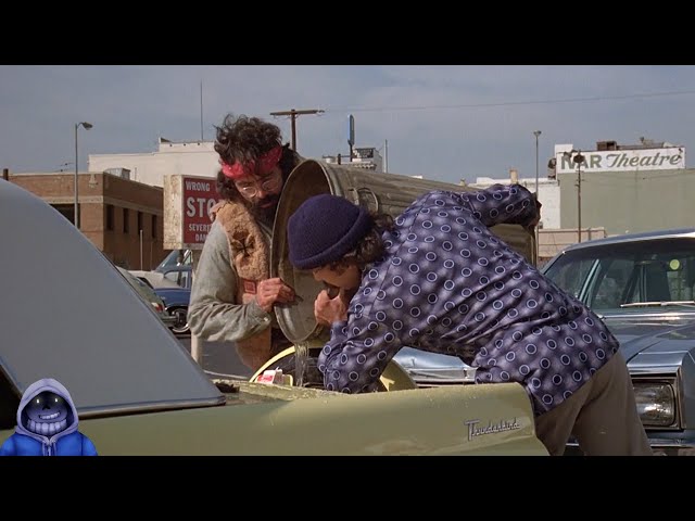 Cheech And Chong - Filling up car And Blows Up