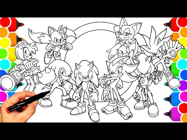 Sonic team Coloring Pages NEW Coloring and Draw Sonic Coloring Compilation Sunshine