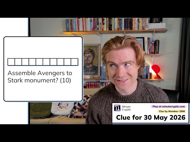 Minute Cryptic 704: Assemble Avengers to Stark monument? (10)