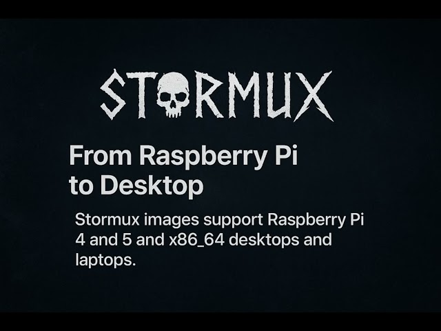 Stormux Raspberry Pi Image with I38 Demo