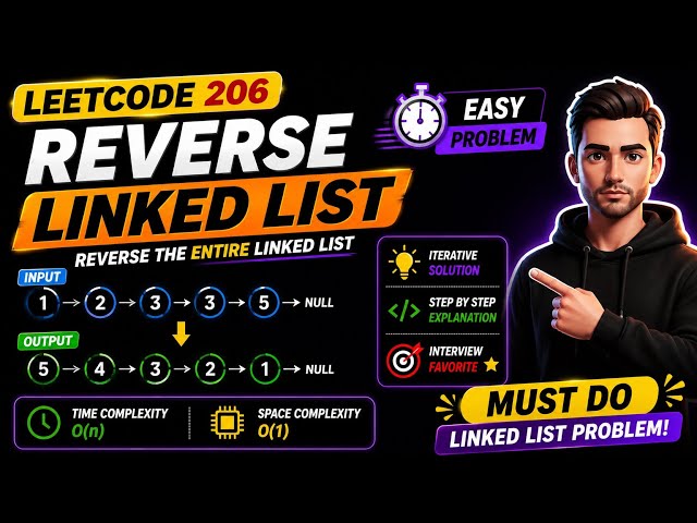 206. Reverse Linked List 🚀 Iterative Approach Explained