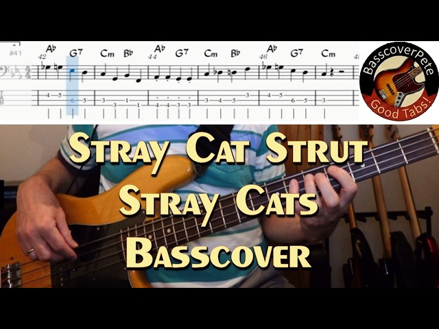 Stray Cats - Stray Cat Strut. Bass Cover Tabs Score Chords