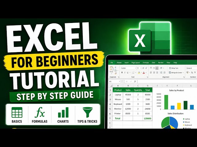 Microsoft Excel Tutorial for Beginners | Basic Excel tutorial for beginners | Easy Ms excel tutorial