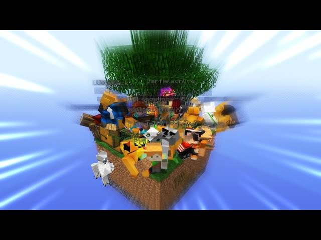 INTENTAMOS JUGAR SKYBLOCK CON 100 SUSCRIPTORES Y ESTO FUE LO QUE PASÓ 😂 *TERMINA MAL*