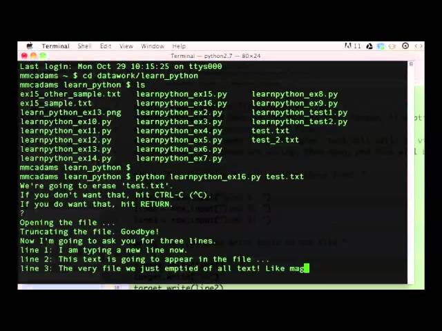 Python Lesson 16 (Python the Hard Way)