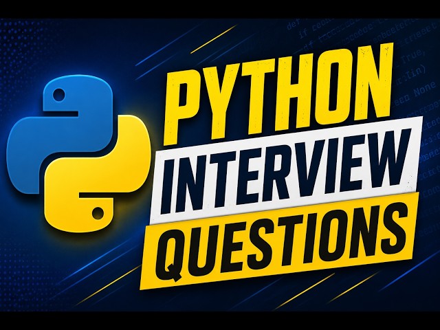 Top Python Interview Questions for Freshers | Python Interview Preparation 2026