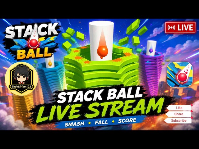 🔴 Stack Ball | Let's play and chit chat #live #liveshorts #games #stackball #gamelover #vspfam 