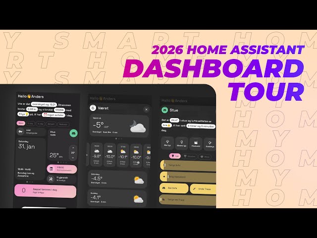 Full Home Assistant Dashboard Tour 2026 | 7 custom cards | YAML available