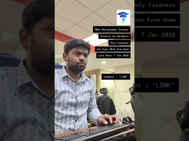 Skillbot dev is hiring for the Web Developer||#shorts #ytshorts #youtubeshorts #utsavchavda