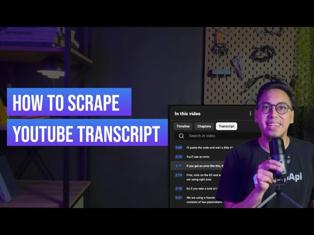 How to Scrape YouTube Video Transcript (Python & simple API)