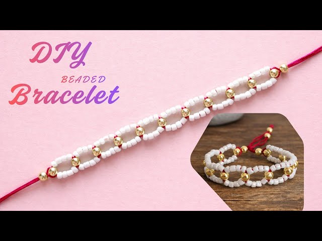 DIY Macrame Beaded Bracelet / How to make macrame bracelet for girls?