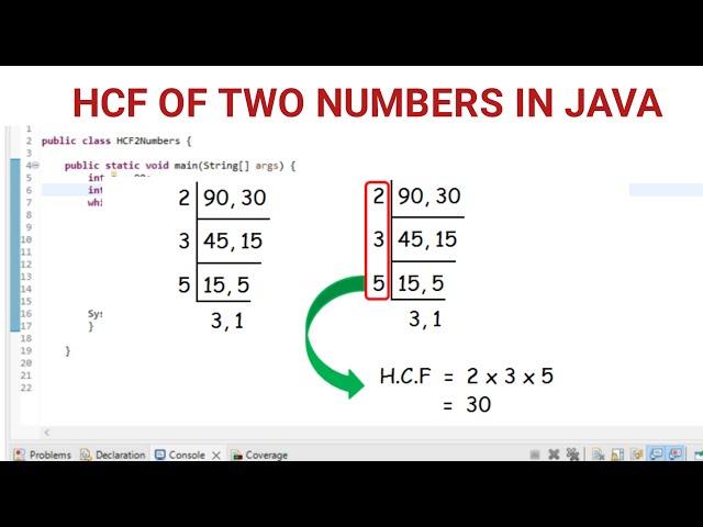 HCF of Two Numbers In Java || Java Basic Programs || Write A Java Program to Find HCF Of Two Numbers