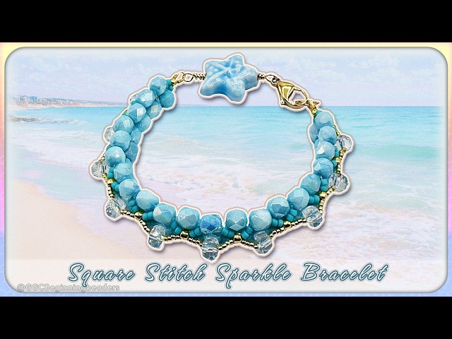 Square Stitch Sparkle Bracelet Tutorial