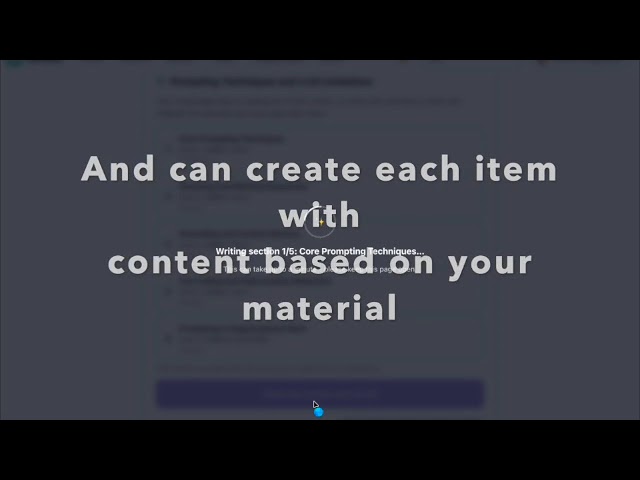 Introduction to knowledge base feature created with AI based on user's material