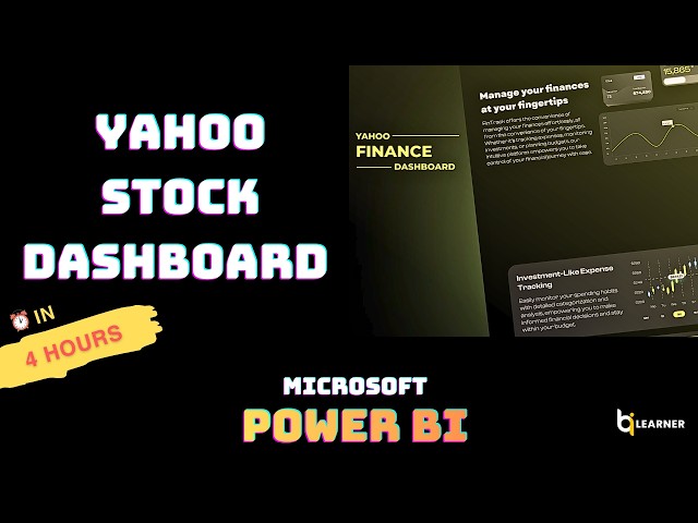 How to Build a Complete Yahoo Stock Dashboard in Power BI || Hindi || 4 Hours
