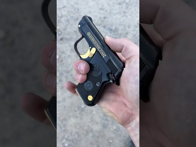 Shooting Cactus with Gold Pocket Pistol - Beretta 950bs EL Jetfire .25 acp #beretta #subscribe
