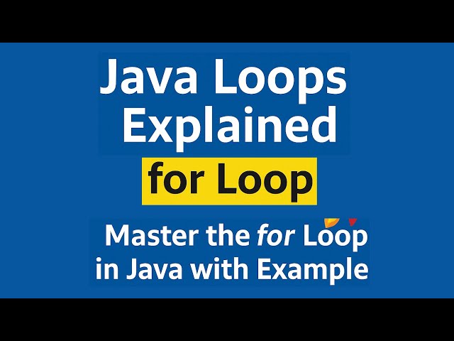🔄 Java Loops Explained | Master the for Loop in Java with Examples 🚀