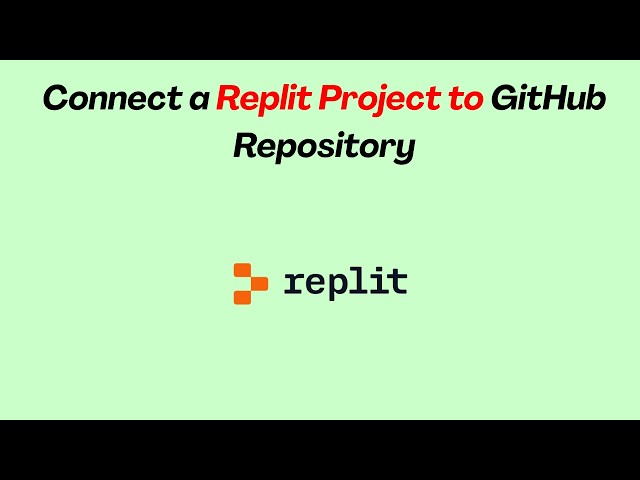 Connect a Replit Project to GitHub Repository