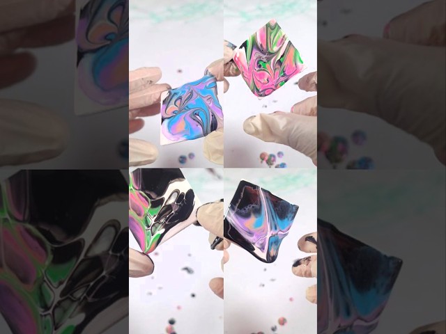 💚🆚️💙Adrian VS Cory Magnets! #fluidart #acrylicpouring #acrylicpainting #fluidartist