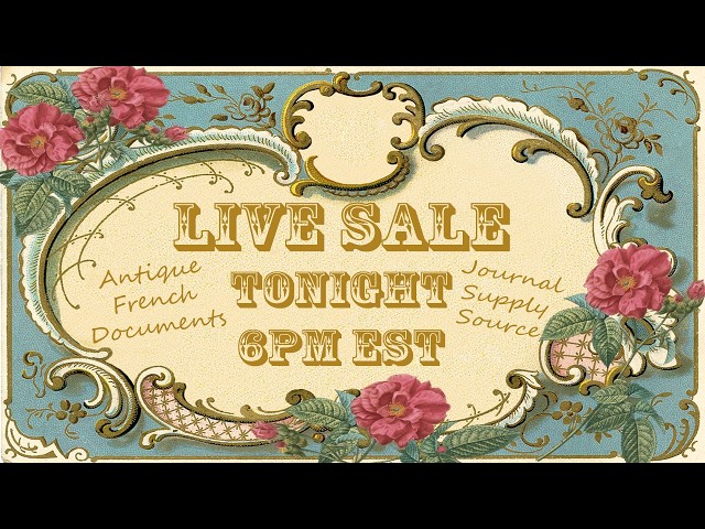 🔴LIVE SALE - ✨ JUST UNPACKED! Rare Antique French Junk Journal Supplies Books Papers Ledgers & MORE