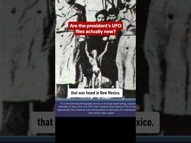 The president's "new" UFO files aren't exactly "new"