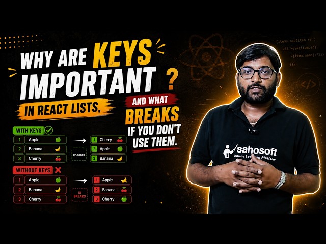 Why are keys important in React lists, and what breaks if you don't use them? React JS interview