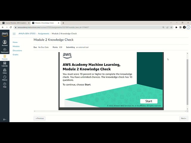 AWS Academy Machine Learning | Introducing Machine Learning || Module 2 Knowledge Check