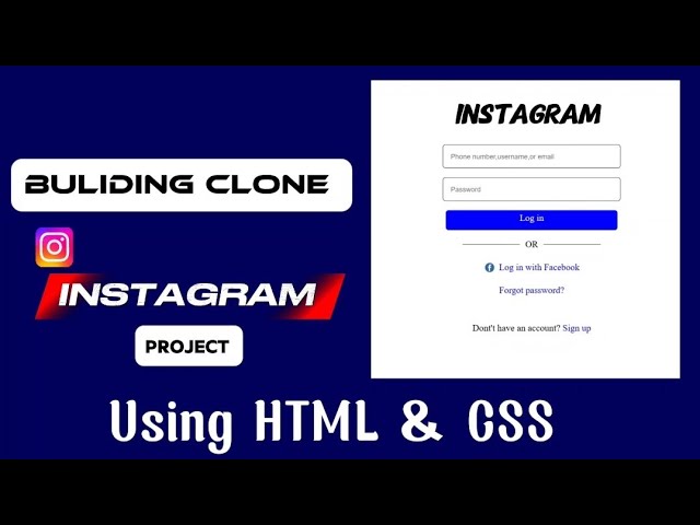 Building INSTAGRAM Clone For Beginners| Project Kaise Banaye Coding | Using HTML & CSS 