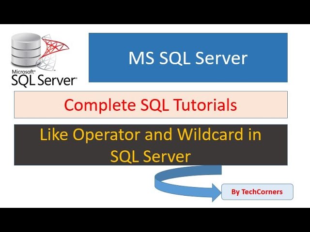 Part29 The like operator and wildcard characters with example | SQL Tutorials | Beginners